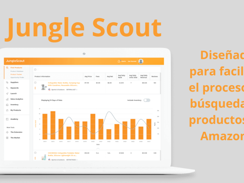 Jungle Scout facilita el proceso de búsqueda de productos y de venta en Amazon. 